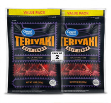 2 Pack Great Value Teriyaki Beef Jerky Value Pack, 10 oz