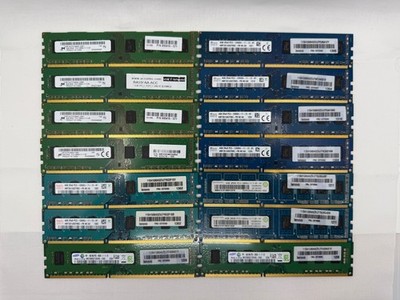 Lot of 14 4GB DDR3 1600 PC3-12800U 2Rx8 Desktop RAM 56GB Hynix Samsung Micron