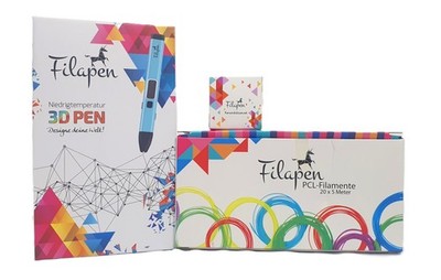 Filapen Premium 3D Stift Set mit PCL-Filamente 20er Pack & Keramikdüsenset NEU