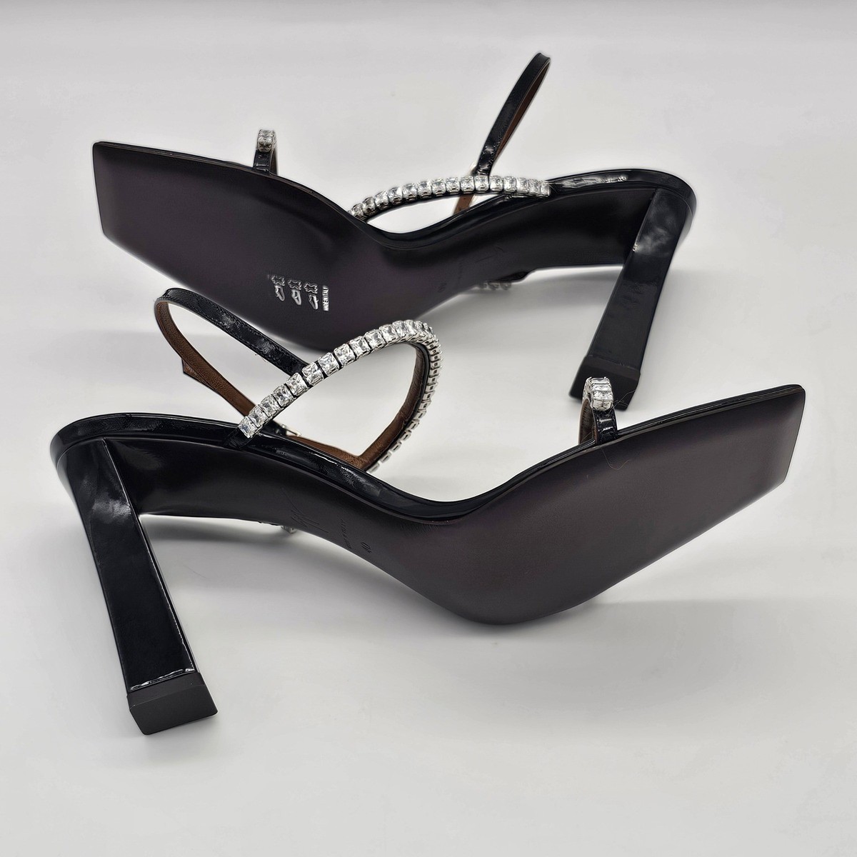 Giuseppe Zanotti Mya 90 Sandalo Womens 40 Black Crystal Patent Leather Sandals View 6