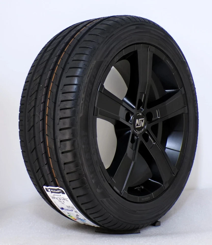 VW Bus T5 T6 T6.1 MSW Sahara 5 matt Schwarz 8x18 Et45 mit 255/45R18 Matador ABE - Bild 4 von 4