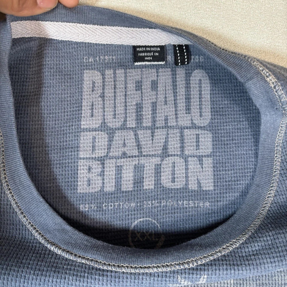 Y2K Thermal BUFFALO DAVID BITTON Shirt Mens 2XL Long Sleeve - Image 2 of 4