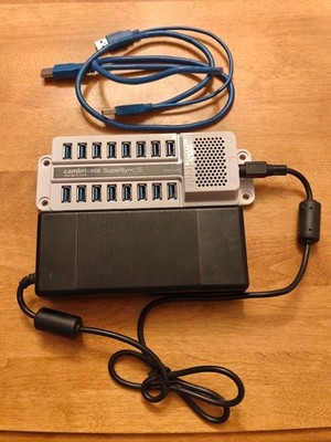 Cambrionix SuperSync 15 Port Smart USB 3.2 Charging & Sync 2.1A 10W 5Gbps Hub