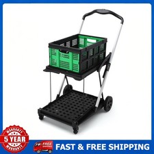 Collapsible Shopping Cart, Foldable Grocery Cart with Wheels  Removable Storage