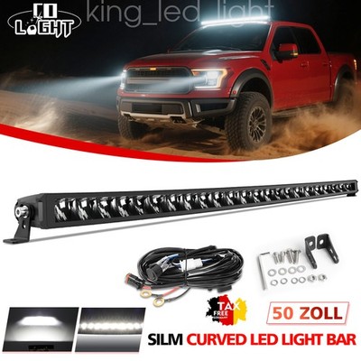 50 Zoll gebogene LED Lightbar Lichtbalken für Offroad Geländewagen Auto SUV 4X4