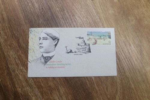 1984 AUSTRALIAN PAINTING SERIES CONDER $5 MENTONE FDC COVER - PMK MENTONE VIC