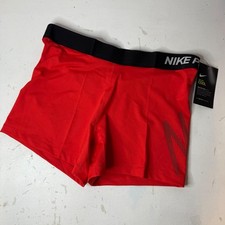NWT Nike Pro Cool Women's Compression Yoga Training Shorts Pink/Red/Black XL