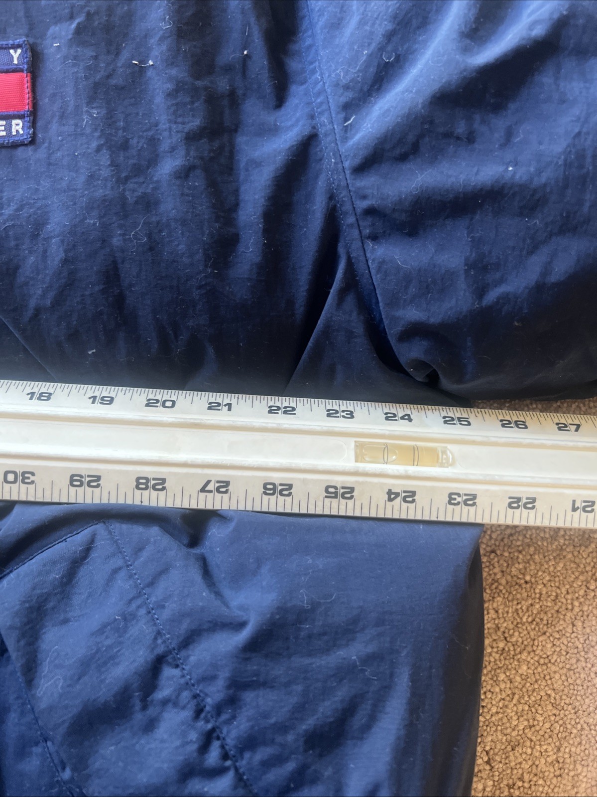 Vintage 90’s Tommy Hilfiger Puffer Jacket Men’s XL Down Fill Logo Hip Hop Y2K thumbnail 9