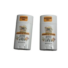 Power Stick Aluminum Free Deodorant Amber Rouge 2.25 oz 2 Pack New
