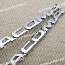 2pc For 2005-2015 Tacoma Chrome Letter Tacoma Side Door Emblem Badge Decoration