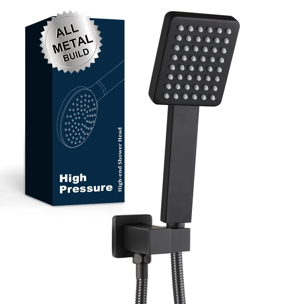 All Metal Matte Black Handheld Shower Head, Luxury High Pressure Showerhead K...