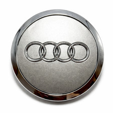 69mm Audi Silver Wheel Center Hub Caps Set Of 4 Replacement Center Caps