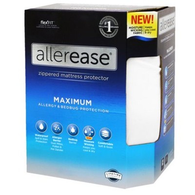 Allerease Full Maximum Waterproof Allergy and Bedbug Protection Zippered Mattres