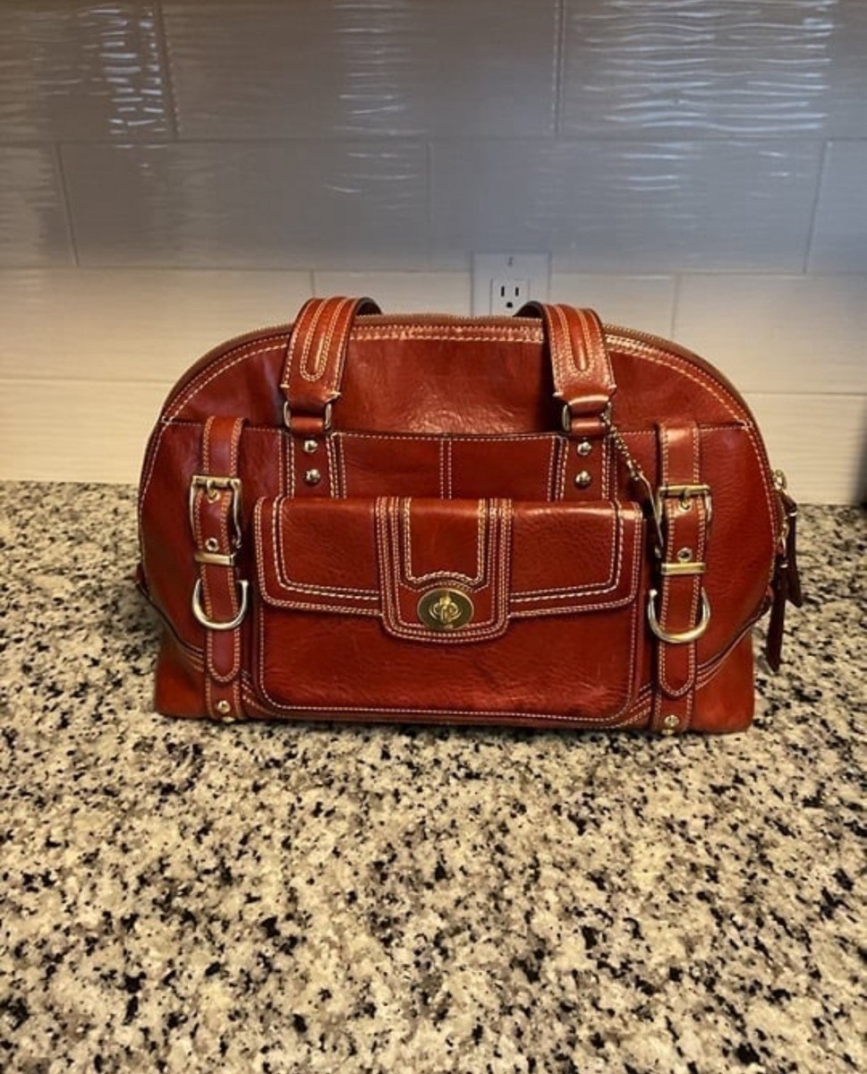 Coach Legacy Miranda Rare Color Bordeaux Burgundy Leather Bag