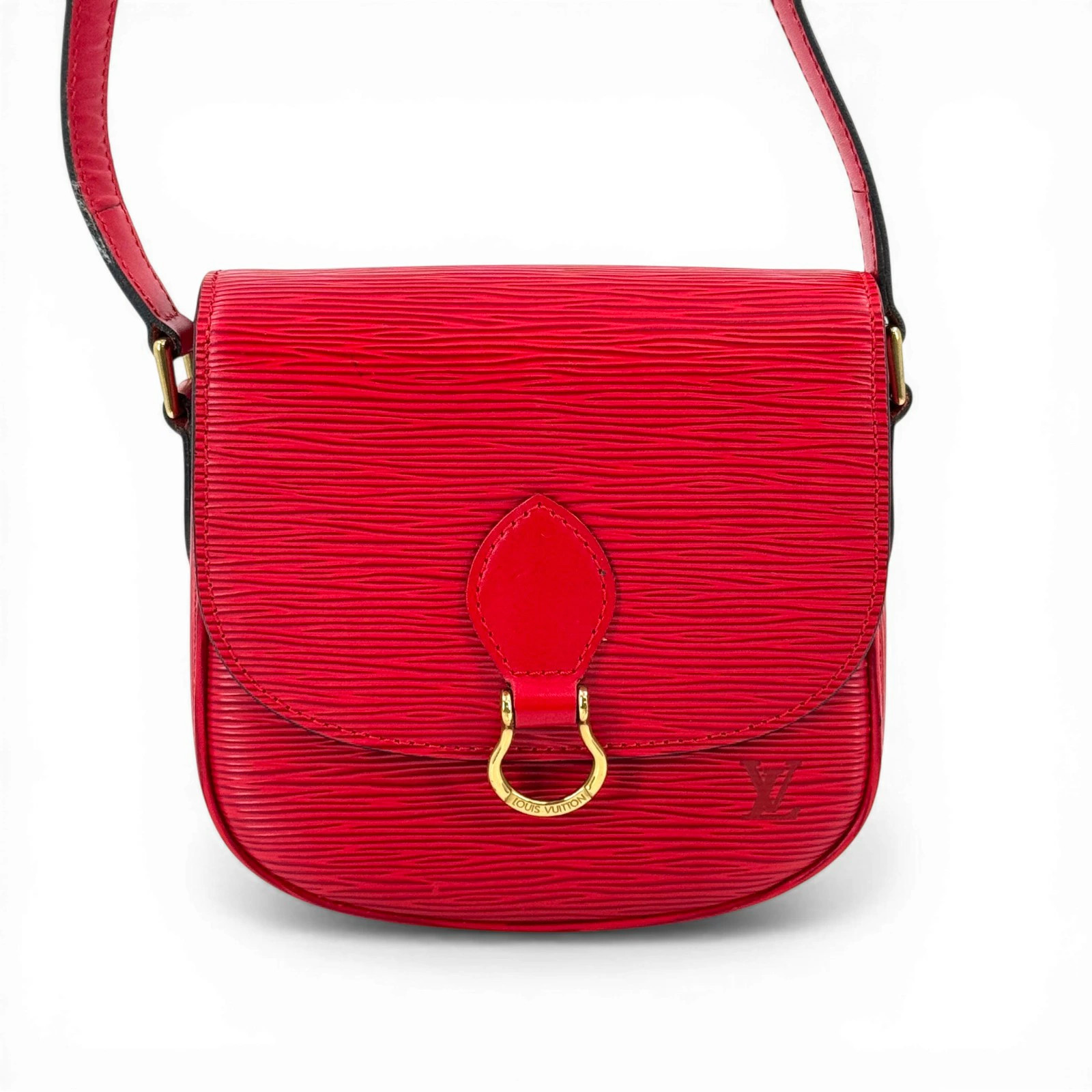 Used Louis Vuitton Epi Red Sun Crew Mini M52217 Shoulder Bag