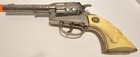Vintage 1950s Hubley MARSHALL Cast Metal Toy Cap Gun W/ Leather Beaded Holster — photo 3