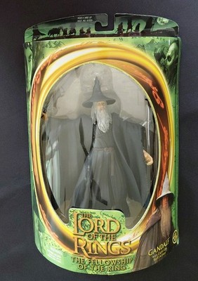 Lord Of The Rings FOTR Gandalf With Light Up Staff Toy Biz Figure 2001 New