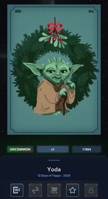 12 DAYS OF TOPPS DAY 5 YODA UNCOMMON 2026 STAR WARS CARD TRADER