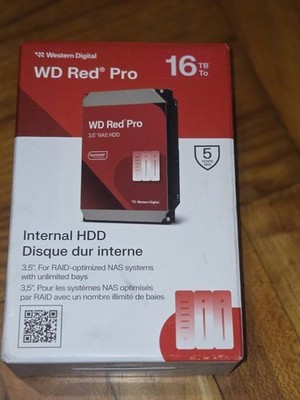 Western Digital 16TB WD Red Pro NAS Internal Hard Drive