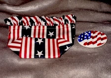 LONGABERGER OREGANO BASKET LINER And Tie On ALL AMERICAN