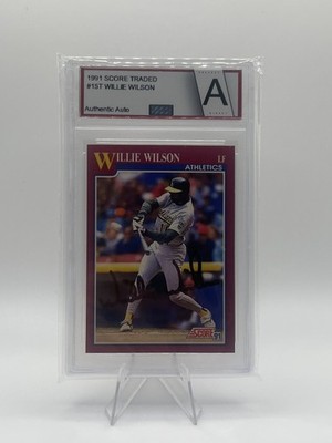 1991 Score Willie Wilson Authentic Autograph #15T