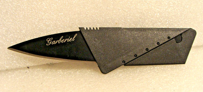 NEAT NEW IN PACKAGE RAZOR SHARP GARBERIEL DEFENSE / HANDY WALLET FOLDING KNIFE