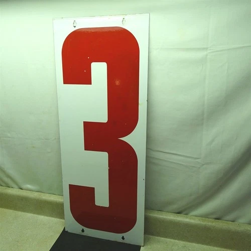 Vintage Gas-Service Station Pump Porcelain Sign, Price Per Gallon Numbers, #2