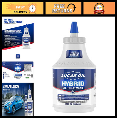Hybrid Oil Treatment with HybridShield  - 12 oz Engine Oil Additive for Performa