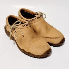 Teva Moki Souk 6892 Shoes Brown Nubuck Leather Comfort Lace Up Moccasins Wms 6US