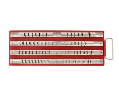 ABN Large SAE Socket Holder Tray Rack Rail 1/4'' 3/8  1/2'' Inch 80-Piece Clips