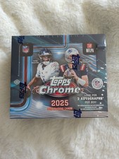 🔥2025 Topps Chrome Football NFL Factory Sealed Jumbo Hobby Box! Kaiju!Tecmo! 🏈