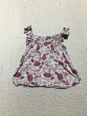 Maurices Tank Blouse Womens M Medium Multicolor Floral Square Neck Stretch