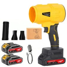 Electric Cordless Leaf Blower 30000 Rpm Motor 2 Batteries Handheld Lightweight