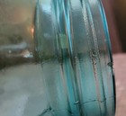 Ball Perfect Mason Quart Blue Glass Zinc Lid VINTAGE — photo 9