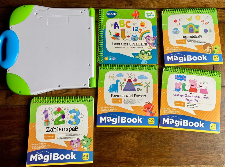 V-Tec vtech Magi Book Spiel- u. Lerncomputer mit 5 Büchern, z.B. Peppa Pig - Bild 2 von 3