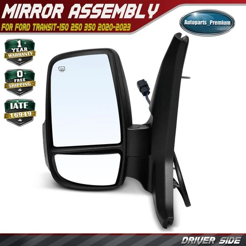 Driver Power Mirror with Power Fold Heated Turn Signal for Ford Transit-150 250