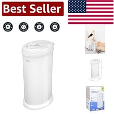 Effortless Diaper Disposal - Powder-Coated Steel Pail with Child Safety Features