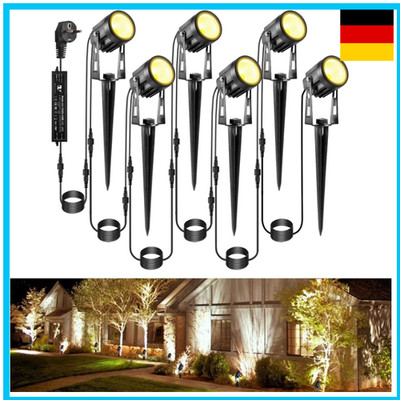 Gartenbeleuchtung LED 6 Stück 1800LM 21m Kabel IP