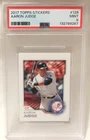 Aaron Judge **PSA 9** MINT 2017 Topps MLB Album Stickers Baseball #128