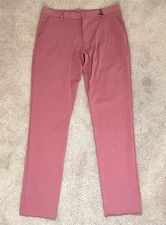 NWT Rhone Nantucket Red Commuter Slim Flat Front Pants 33x32 Golf Chino