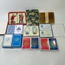 Vintage Playing Card Lot Of 9 Double Decks 18 Decks Hoyle Avon Redislip Russell