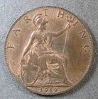 1919 George V Farthing — photo from another recent sale