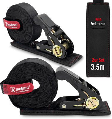 MAGMA | 2-Pack 3.5M Spanngurte Mit Ratsche Und Kratzschutz | Zurrgurte Mit Ratsc