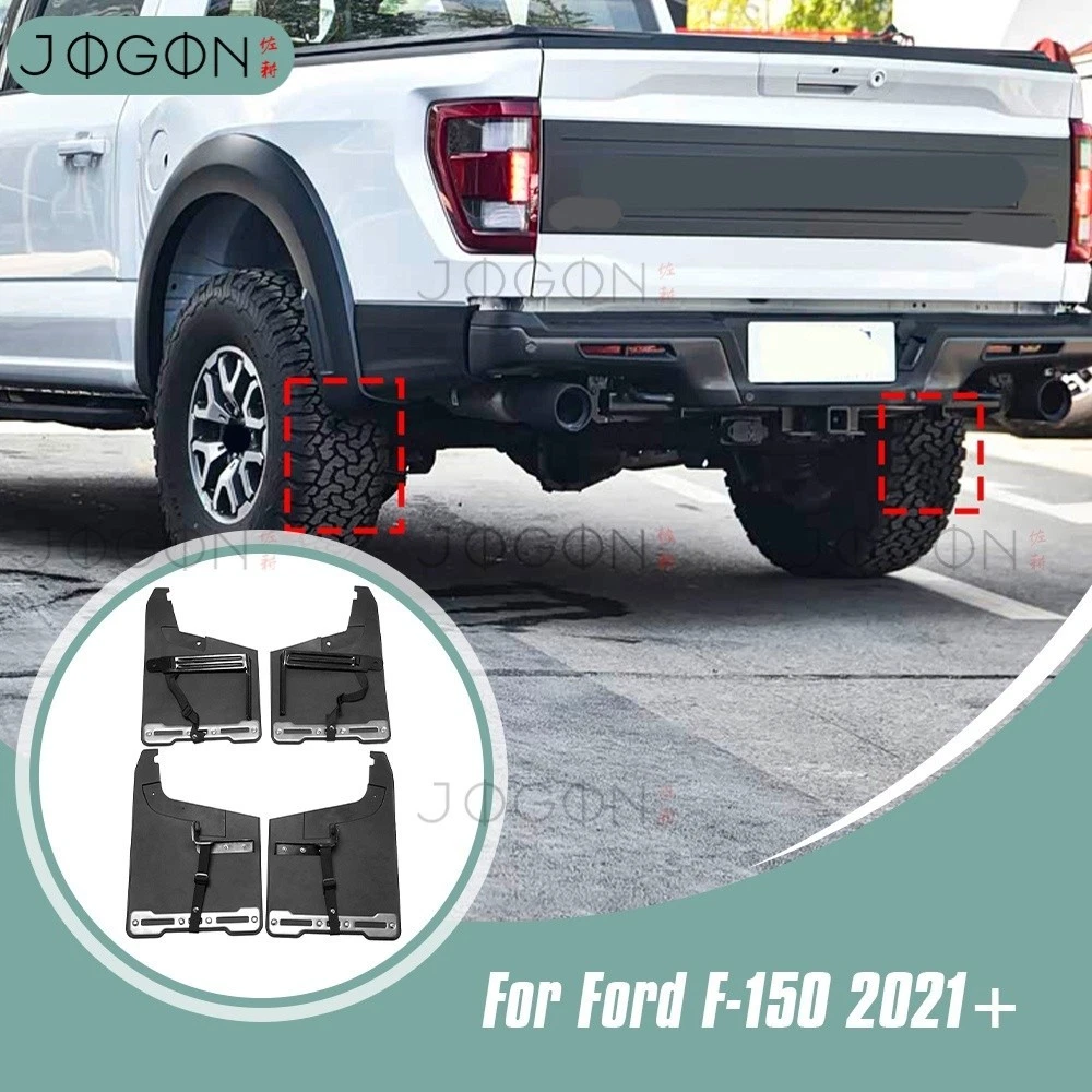 Juego De 4 Aletas De Barro O Salpicaderas Negras Para Ford F150 2004-2014 – Guardabarros Delanteros Y Traseros, De ABS