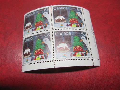 CANADA Unitrade# 1069 68c CHRISTMAS-SANTA CLAUS PARADE LR INSCRIPTION BLOCK MNH