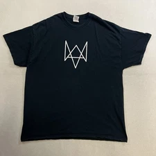 Vintage Watchdogs Video Game Promo T-Shirt Men’s Size XL Black Y2K Ubisoft Logo