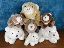 Lot of 7 Vintage Gund Snuffles Bears Small  Large Brown Tan White 1980 Lot 1