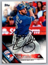 Chris Colabello 2016 Topps #214 Toronto Blue Jays Auto Signed by