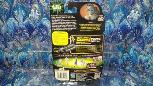 Star Wars The Power of the Force POTF Greedo with Blaster CommTech Chip 1999 NIB - Picture 3 of 6
