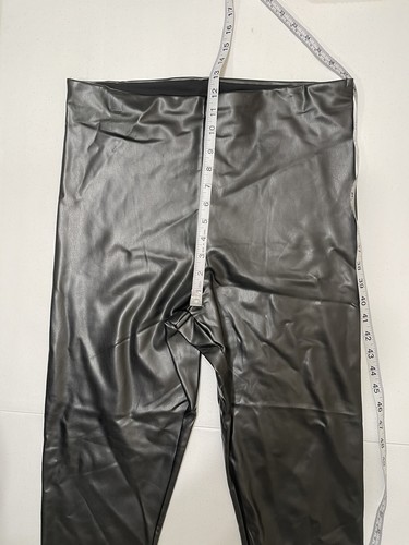 Joie Women’s Black High Rise Faux Leather Slim Stretch Legging s XL - Picture 7 of 9